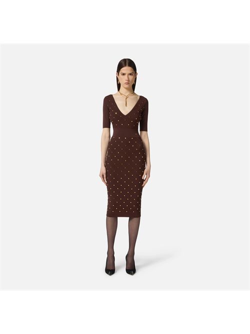 Abito in maglia con dettagli gioiello ELISABETTA FRANCHI | AM26S57E2/EA3